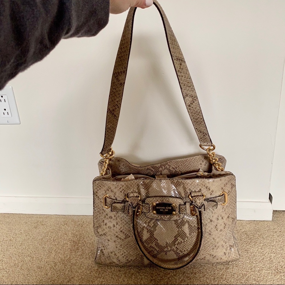 Michael Kors Python Hamilton Tote - image 7